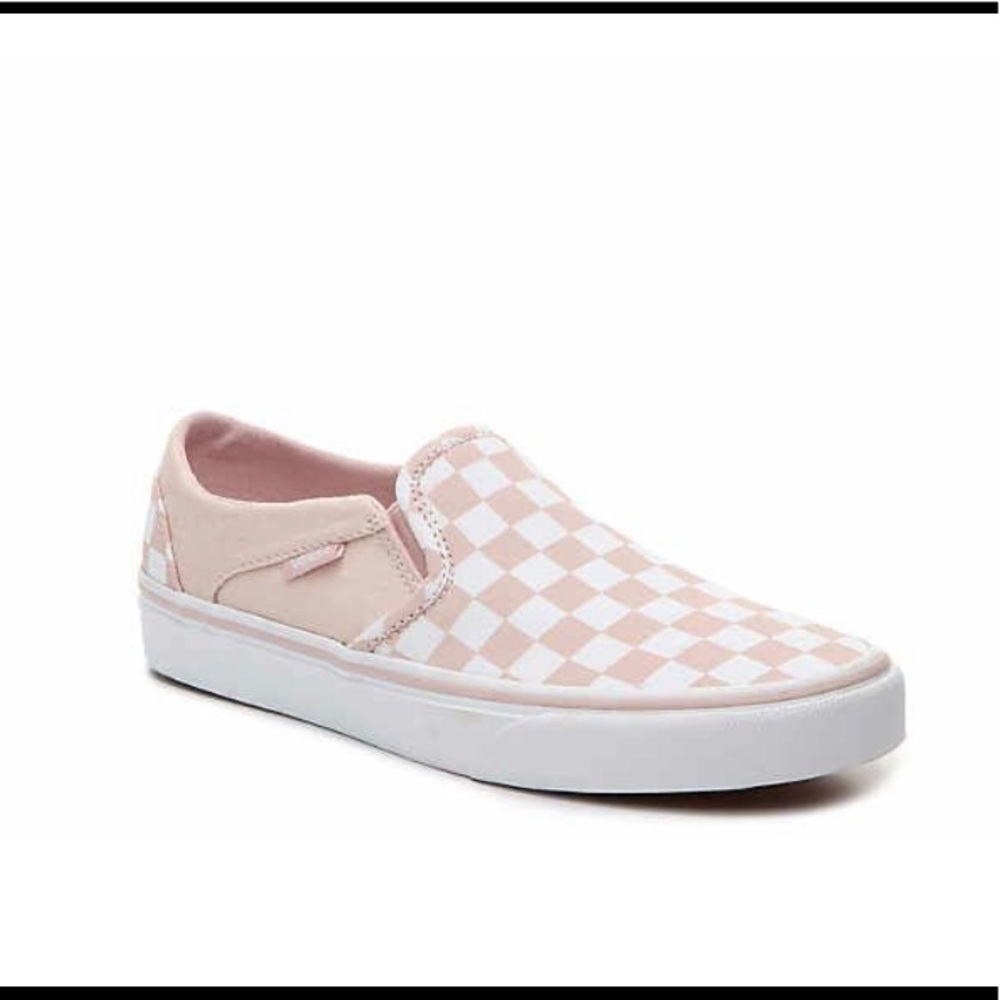 Light Pink Checkered Vans